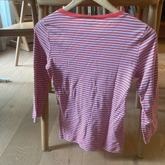 Lacoste striped 3/4 length sleeve tee size 36/xs - Picture 3 of 7